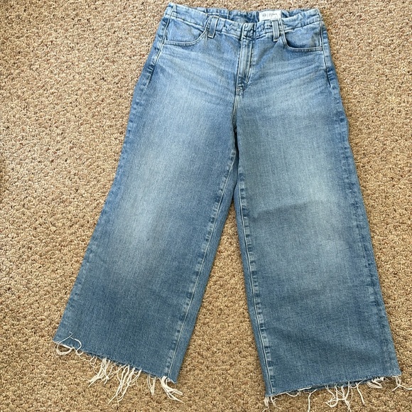 AG Stella Raw Hem Low Slung Palazzo Jeans Size 28 - Picture 7 of 10